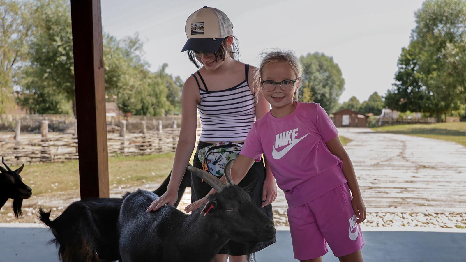 Učenice u ZOO-u Hrvatska Sahara uz pitomu kozu